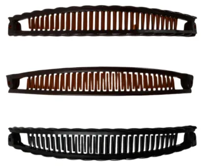 Produktbild von Bananenförmige Haarspangen, 3er-Set, Haarspangen für feines Haar, Haarspangen für Pferdeschwänze, dekorative Haaraccessoires für langes Haar, Retro-Haaraccessoire für Damen