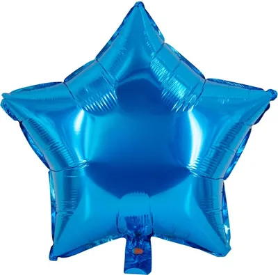 Produktbild von Stern Folienballon Blau Ø45 cm – Helium Luftballon für Party & Geburtstag