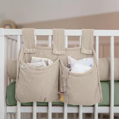 Produktbild von Bett-Organizer für Kinderbett - Tasche für Spielzeug & Bücher