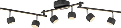 Image de Plafonnier LED JUST LIGHT 11403-18, 32 W, 3000 K, 37 000 lm, blanc chaud, IP20, noir