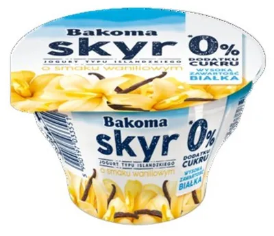 Immagine prodotto di Skyr alla vaniglia 0% di grassi Bakoma 150 g