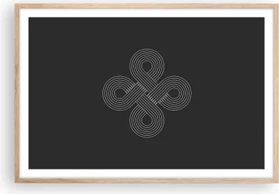 Produktbild von Gerahmtes Poster - Rahmen in heller Eiche - Symbol Schleife Unendlichkeit - 91,5x61 cm - Wand Bild - Wanddeko - Wandbilder - Kunstposter - Wandposter - Bilderrahmen - Bilder - P2NAA91x61-4931
