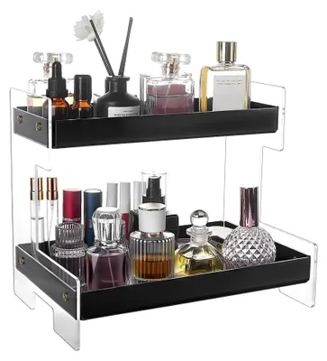 Imagen del producto de Organizador de acrílico de dos niveles, ideal para el baño y la cocina