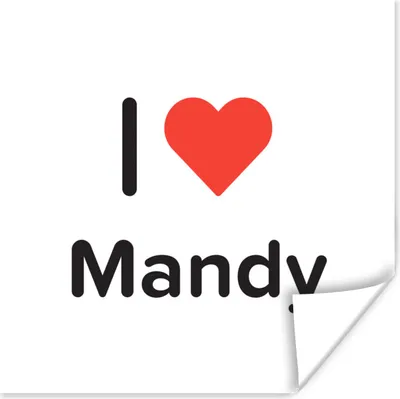 Produktbild von MuchoWow® Poster Ich liebe - Mandy - Mädchen 75x75 cm - Wand Dekoration
