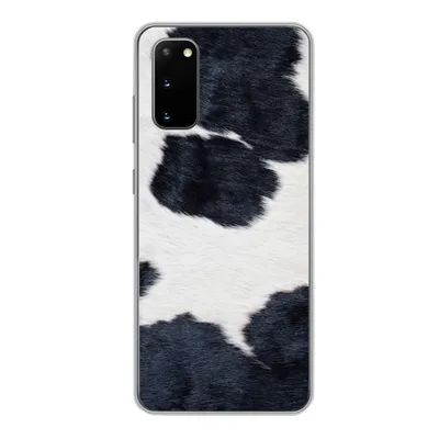 Produktbild von MuchoWow® Handyhülle Schutzhülle Hülle für Samsung Galaxy S20 Bild einer schwarzen und weißen Kuhhaut Silikon Softcase Handy Hülle - Bild