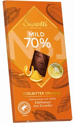 Produktbild von Sarotti Mild 70% Edelbitter Orange 100g