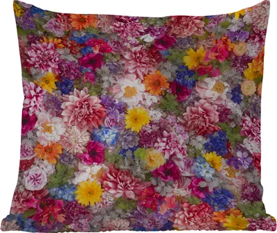 Produktbild von MuchoWow® Outdoor Kissen - Blumen - Farben - Collage - 50x50 cm - Wetterfest - Lounge Kissen - Komfortabel - Kissen mit Bild