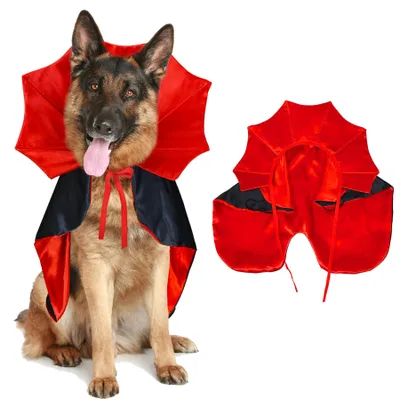Immagine prodotto di GOYOSWA: Costume di Halloween per cani, mantello da vampiro, costume da diavolo per cani di piccola taglia, con