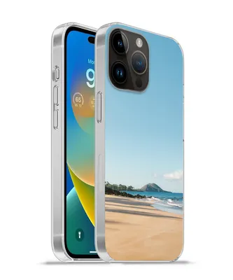 Produktbild von MuchoWow® Handyhülle Schutzhülle Hülle für Apple iPhone 14 Pro - Softcase Strand - Sommer - Palmen Silikon Softcase Handy Hülle - Umschlag