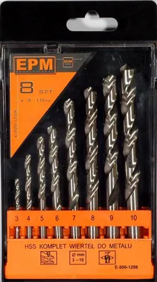 Produktbild von HSS-Bohrerset für Metall, 3–10 mm, 8-teilig – E-500-1208