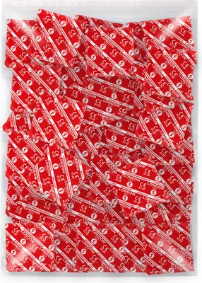 A pile of individually wrapped condoms.