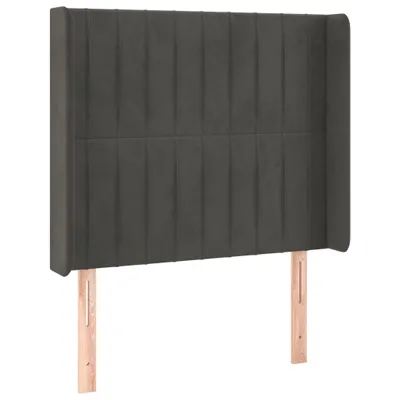 Immagine prodotto di vidaXL Testiera con orecchie Grigio scuro 93x16x118/128 cm Velluto