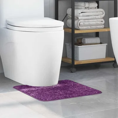 Produktbild von Rutschfeste Badematte mit Toilettenausschnitt Lila 50 x 50 cm