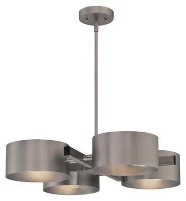 Image de Lustre à quatre flammes Zaro Étain