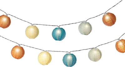 Produktbild von LED Solar Lichterkette Lampions 4,5m Nylon Bunt / Warmweiß