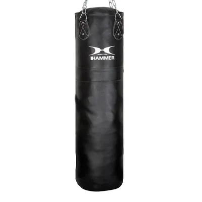 Produktbild von HAMMER Boxsack Leder Premium, 120 cm, Leder, 33 kg, doppelt verstärkte Nähte