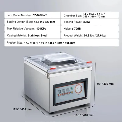 Obrázok produktu pre Vakuové zariadenie – s digitálnym ovládaním – vákuový uzatvárač – vákuové zariadenia – zariadenie na zváranie – 120 W