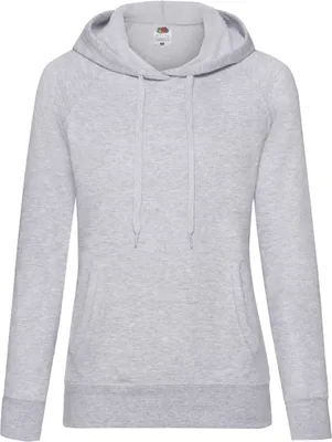 Produktbild von Fruit Of The Loom Damen Kapuzenpullover / Kapuzen-Sweatshirt / Hoodie, tailliert BC2657 (XL) (Grau meliert)