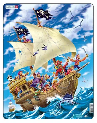 Immagine prodotto di Puzzle Larsen La nave pirata, 30 pezzi.
