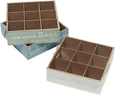 Produktbild von Vintage Holzkiste - Obstkiste - Weinkiste -Lagerkiste 26,5x26,5x8,5cm X