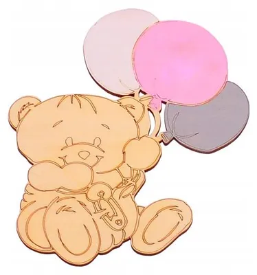 Image de ASZ Ours en Contreplaqué avec Ballons Tableau Sensoriel Fille