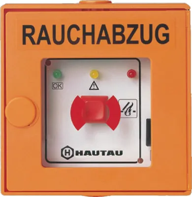 Produktbild von Feuertaster Hautau FR 900 Si orange, 1 Stück | Zubehör Beschläge für Fensterbeschläge, Schiebefenster, Schiebetürbeschlag