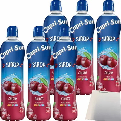 Produktbild von Capri Sun Sirup Kirsche + vitamins 6er Pack (6x600ml Flasche) + usy Block