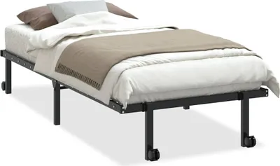 Obrázek produktu pro vidaXL Rám postele bez matrace Skládací černý 90x200 cm ocelový