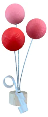 Productafbeelding van Verjaardagsdecoratie met luchtballonstecker in roze, pink en rood