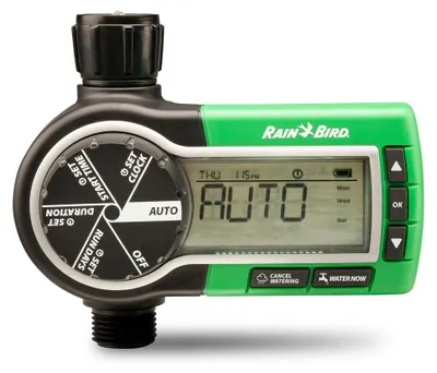 Obrázek produktu pro 'za84002, programovatelný systém pro zavlažování Rainbird, připojení na kohoutek 3/4 palce, černý.'