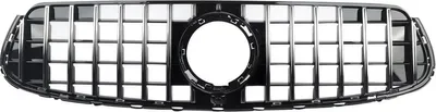 Immagine prodotto di Griglia radiatore stile GTR cromata/nera per Mercedes-Benz GLC W253/X253 GLC300 GLC350 GLC43 2020 – Accessori auto Griglia anteriore
