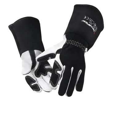 Produktbild von Schweißhandschuhe, Ziegenleder, hitze- und durchstichfest, 7,5 Zoll x 14 Zoll