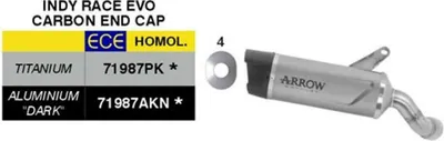 Image de Silencieux Slip-On en titane homologué ARROW Indy Race EVO pour Kawasaki NINJA 1100 SX
