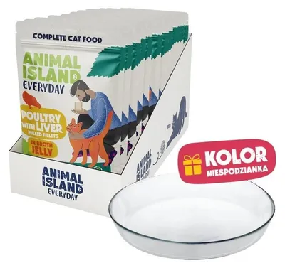 Productafbeelding van ANIMAL ISLAND Natvoer voor katten, NEW JELLY, dagelijks gebruik, 12 x 85g + GRATIS