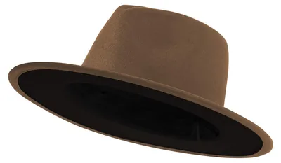 Produktbild von Fedora-Hut – Verstellbarer, zweifarbiger Stil – Khaki-Schwarz