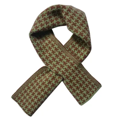 Produktbild von Clayre & Eef Winterschal Damen 15x85 cm Grün Braun Polyester