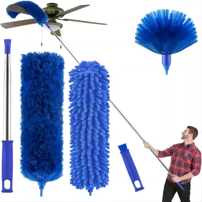 Immagine prodotto di Spolverino in microfibra, spolverino, set di pulizia con prolunga telescopica da 254,4 cm