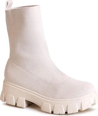 Produktbild von topschuhe24 2552 Damen Plateau Stiefeletten Halb Stiefel, Farbe:Beige, Größe:39 EU