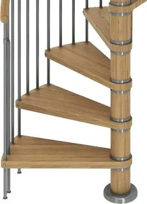 Produktbild von Pertura Spindeltreppe Galene Eiche Leimholz Ø 140 cm Eiche 14 Stück Stufen 15 Steigungen