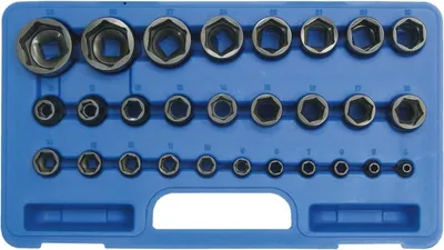 Produktbild von SW-Stahl 05655L Steckschlüsseleinsätze, 1/4"+1/2", 4-32 mm, 28-teilig