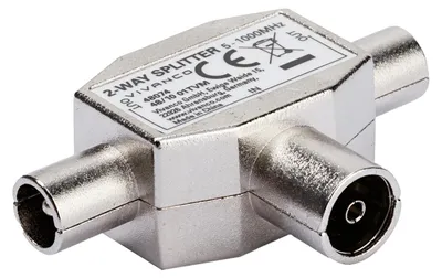 Immagine prodotto di VIVanco™Splitter TV Da Presa Coassiale A 2X Spine Coassiali