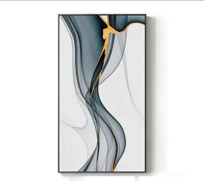 Produktbild von TPFLiving Kunstdruck LW-300 (OHNE RAHMEN) Poster - Leinwand - Wandbild - Hochauflösender Giclée-Druck, langlebig und hochwertig - Abstrakte Linien und Formen -  - Größe: 50x100cm
