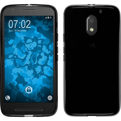 Produktbild von PhoneNatic Case kompatibel mit Lenovo Moto E3 - schwarz Silikon Hülle  + 2 Schutzfolien