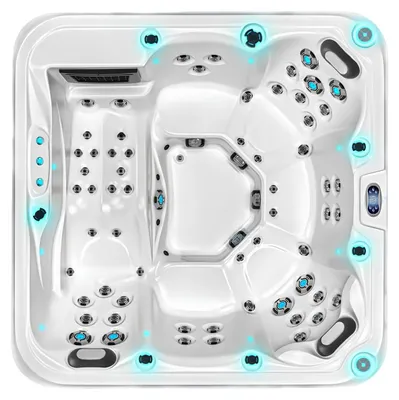 Produktbild von Massagebecken Außenwhirlpool Outdoor-Spa Whirlpool Whirlwanne 216x216 cm