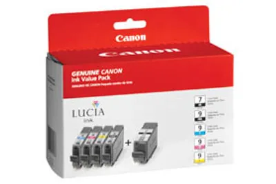 Productafbeelding van Canon PGI-9 inktpatronen - Cyaan, magenta, geel, fotoblauw, grijs - voor inkjetprinters