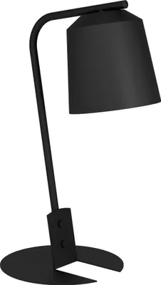 Image de Lampe de table ONEDA E27 1X40W noir L:29cm l:14.5cm H:44.5cm avec interrupteur filaire