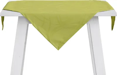 Produktbild von Pichler beschichteter Jacquard Circel Optik Mitteldecke 1er Set 85 x 85 cm LOOP Rechteck limone , 2 cm breit gesäumt