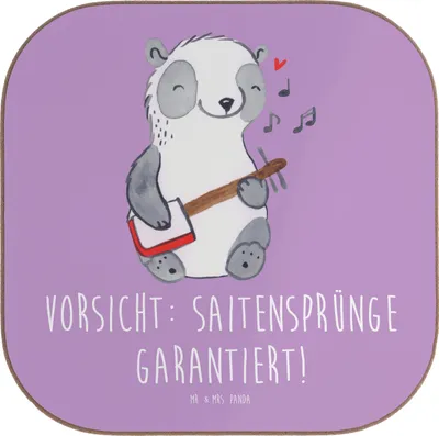 Produktbild von Mr. & Mrs. Panda Untersetzer für Gläser Shamisen Abenteuer - Lavendeltraum - Geschenk, Saiteninstrument, Kabuki, Musik, Instrument, Musikinstrument, Lernen, traditionelle