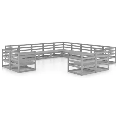 Produktbild von vidaXL 13-tlg. Garten-Lounge-Set Massivholz Kiefer