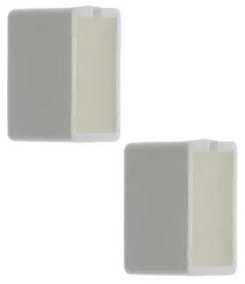 Produktbild von cyclingcolors 2x Endkappen für Gardinenstangenschiene 24 x 16 mm aus weißem Poly